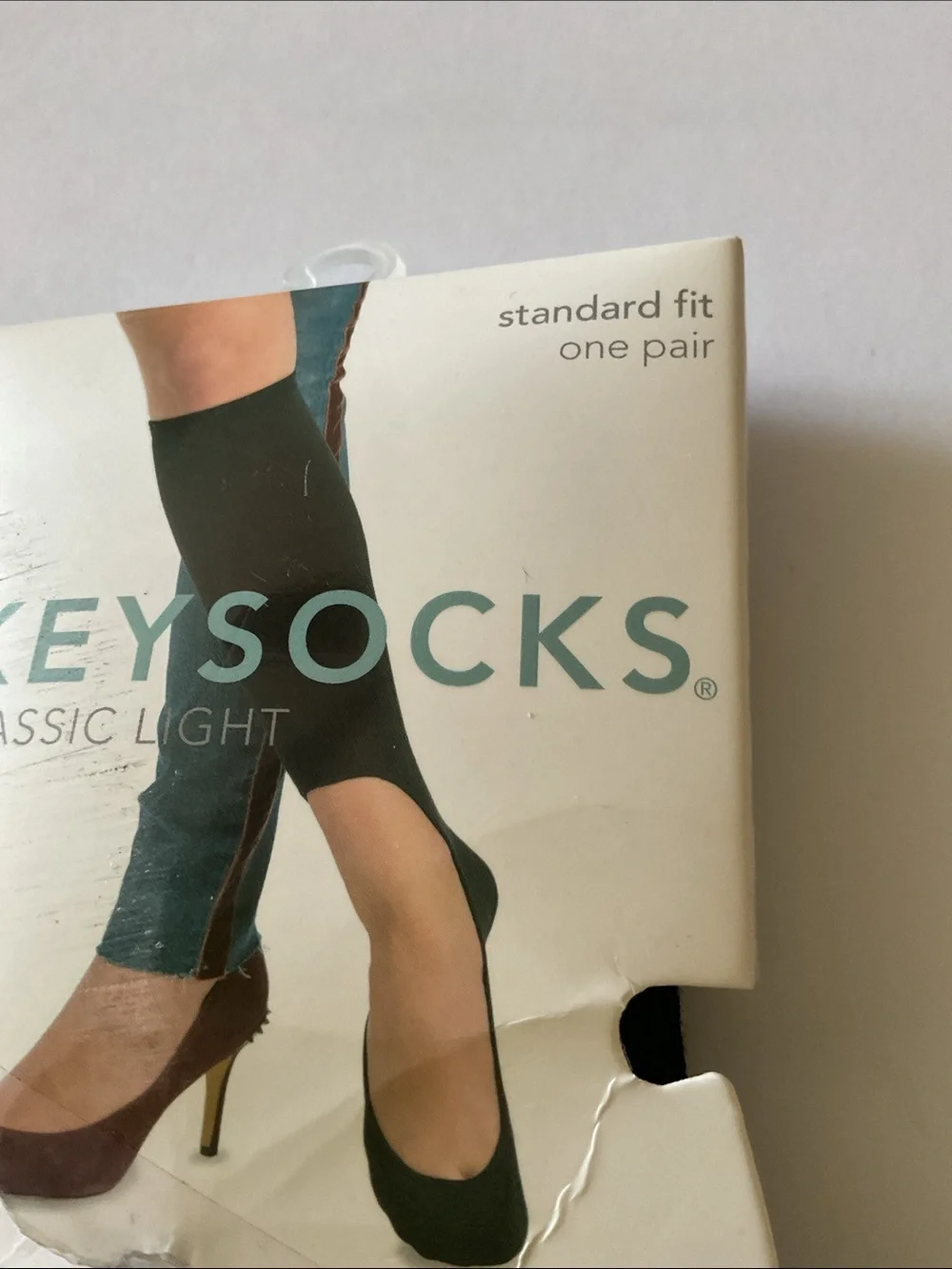 KEYSOCKS CLASSIC LIGHT NO SHOW KNEE SOCKS BLACK OS STANDARD NWT